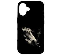 Retro Man Smoking Cigarette Glasses Art Vintage Style Case for iPhone 16