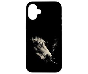 Retro Man Smoking Cigarette Glasses Art Vintage Style Case for iPhone 16 Plus