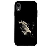 Retro Man Smoking Cigarette Glasses Art Vintage Style Case for iPhone XR
