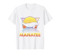Retro Manatee Value Graphic T-Shirt, Men, White, S