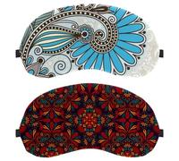 Retro Mandala Boho Indian Vintage 2-Pack Eye Patch and Eye Masks Set, Light-Blocking, Soft, Breathable Sleep Mask Kit