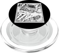 Retro Manga Cat Bite Feisty Feline Anime Graphic PopSockets PopGrip for MagSafe