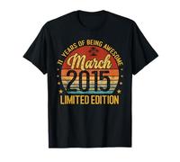 Retro March 2015 Limited Edition 11-Year-Old 11th Birthday T-Shirt