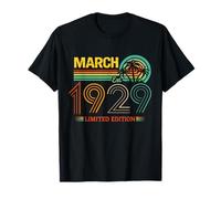 Retro March Birthday 1929 Limited Edition Vintage 97th T-Shirt