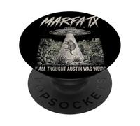 Retro Marfa TX UFO Alien Yall Thought Austin Was Weird Art PopSockets Adhesive PopGrip
