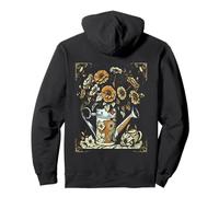 Retro Marigolds In a Watering Can Garden Marigold Pullover Hoodie