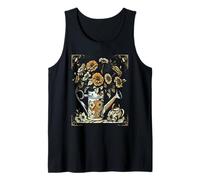 Retro Marigolds in a Watering Can Garden Marigold Tank Top
