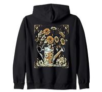 Retro Marigolds In a Watering Can Garden Marigold Zip Hoodie