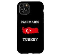 Retro Marmaris Turkey Distressed Turkey Flag Case for iPhone 11 Pro