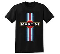 Retro Martini Racing T-Shirt Car Enthusiast Rally Tee Men's Unisex Tee Black S Unisex 100% Cotton Short-Sleeve T-Shirts Black S
