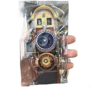 Retro Mechanical Gear Fridge Magnet Based on Prague Astronomical Clock for Travel Lovers and European History Admirers (A)
