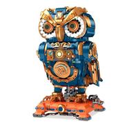 Retro Mechanical Owl Building Blocks Set, Steampunk Birds Building Bricks Toy, Animals Collection Model for Home Office Decor, Gift for Adults Teens Aged 14+ (3210 Pieces)