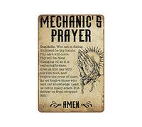 Retro Mechanic's Prayer Metal Tin Sign Our Skills Who Art in Fixing Poster Vintage Metal Plaque Wall Decor Gift for Bathroom Restaurant Farm Bedroom Cafe School 8x12 Inch