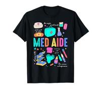 Retro Med Aide Certified Medication Aide Nursing Med Tech T-Shirt