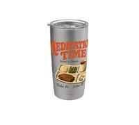 Retro Medication Time Tray Dinner Served High Dose Pills Stainless Steel Insulated Tumbler