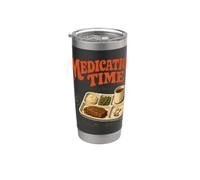 Retro Medication Time Tray Dinner Served High Dose Pills Stainless Steel Insulated Tumbler