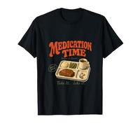 Retro Medication Time Tray Dinner Served High Dose Pills T-Shirt