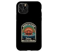 Retro Meditation Solves Most Of My Problems Funny Yogi Case for iPhone 11 Pro