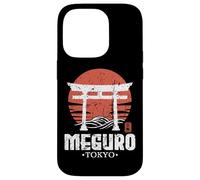 Retro Meguro Japan Torii Gate Japanese Kanji Tokyo Souvenir Case for iPhone 14 Pro