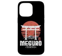 Retro Meguro Japan Torii Gate Japanese Kanji Tokyo Souvenir Case for iPhone 14 Pro Max