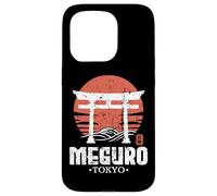 Retro Meguro Japan Torii Gate Japanese Kanji Tokyo Souvenir Case for iPhone 15 Pro