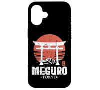 Retro Meguro Japan Torii Gate Japanese Kanji Tokyo Souvenir Case for iPhone 16