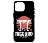 Retro Meguro Japan Torii Gate Japanese Kanji Tokyo Souvenir Case for iPhone 16 Pro Max