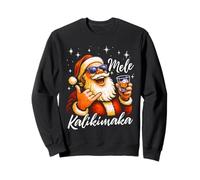 Retro Mele Kalikimaka Hawaiian Christmas Party Santa Shaka Sweatshirt