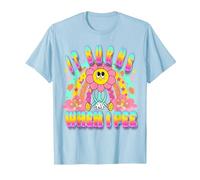 Retro Meme - It Burns When I Pee Funny Sarcastic Humor T-Shirt, Men, Baby Blue, 3X-Large