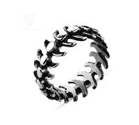 Retro Men Popular Creative Rock Hip Hop Rings Fashion Simple Fish Bone Women Universal Ring Dragon Bone Gift Jewelry
