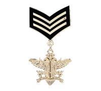 Retro Mens Gold Brooch Pins Arrowhead Lapel Pin Shield Army Badge Decoration
