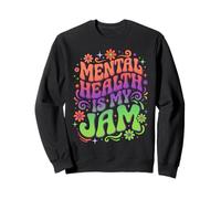 Retro Mental Health Is My Jam Groovy Sweatshirt