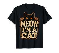 Retro Meow I’m A Cat Design with Spooky Feline Art T-Shirt