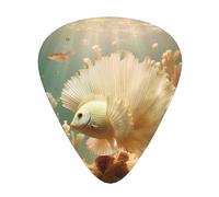 Retro Mermaid Professional Guitar Picks Set 12 PCS ABS Material Thin Medium Heavy with Storage Box for Guitar Ukulele