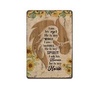 Retro Metal 8x12 Inches Tin Sign Plaque,Riding Horse Vertical Tin Sign,A Life Without Horse Is Like A Breath Without Air Tin Sign,Horse Lovers Gift,Novelty Signs for Home Kitchen Cafe Bar Man Cave
