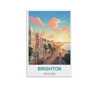 Retro Metal Aluminium Tin Sign Brighton England Vintage Bar Club Cave Home Kitchen Wall Decor Rustic Metal Sign Funny Decor 20x30cm
