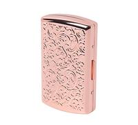 Retro Metal Cigarette Case for 10-16 Regular Size Cigarettes for 85mm Cigarettes (Pink)