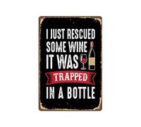 Retro Metal I Just Rescued Some Wine IT was Trapped in A Bottle Sign for Bar Pub Club Cafe Home 8x12 Christmas Wall Decor Tin Art Signs Poster