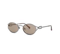 Retro Metal Punk Oval Sunglasses Women's Hollow Line Sun Protection Anti-UV Sunglasses,C3,147 * 140 * 41mm