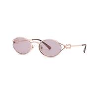 Retro Metal Punk Oval Sunglasses Women's Hollow Line Sun Protection Anti-UV Sunglasses,C4,147 * 140 * 41mm