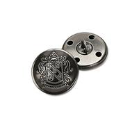 Retro Metal Shank Buttons Suit Coat Buttons Decorative Fastener Sewing Accessories Pack of 12, Antique Sliver-30mm