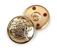 Retro Metal Shank Buttons Suit Coat Buttons Decorative Fastener Sewing Accessories Pack of 12, Gold-30mm