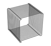 Retro Metal Side Table Stainless Steel End Table for Living Room & Bedroom Square Bedside Sofa Table - Black 35cm/14in Modern Home Decor Accent