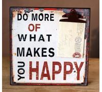 Retro Metal Sign "Do more of what makes you happy"