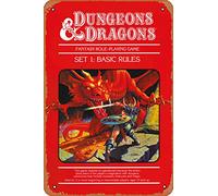 Retro Metal Sign Dungeons and Dragon Basic Rules Vintage Tin Sign,Comic Style,Funny Signs,Film Movie Cinema Theater,Man Cave,Garage,Musical Pub,Brewery,Cafe,Wall Decor,Art 12x8 Inch