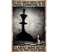 Retro Metal Sign,It'S Not About Being Better Than Someone Else It'S About Being Better Than You Were The Day Before,Poster Printing Wall Decoration,Family,8x12 Inch Tin Sign Over The Bed Wall Decor