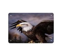Retro Metal Signs Decorations Vintage Bald Eagle Tin Sign Iron Painting Home Family Poster Personalized Art Wall Decor Funny Plaque Sheet for Home Gift Party 8x12 In