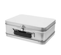 Retro Metal Tin Lunch Box Vintage Storage Box for Snacks Crafts and Compact with Hinged Lid Present for Birthdays and Special Occasions