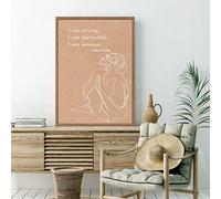 Retro Metal Tin Sign 8 X 12 Inches I am Strong I am Invincible I am Woman Poster Helen Reddy Saying Wall Decor Home Decoration Art Poster Novelty Wall Art Decorative Crafts Tin Sign