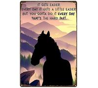 Retro Metal Tin Sign 8 X 12 Inches Ysirseu BoJack Horseman It Gets Easier Every Day A Little Easier BoJack Quotes-Poster Metal Retro Art Wall Decor for Home Cafes Office Gift Plaque Multicolor